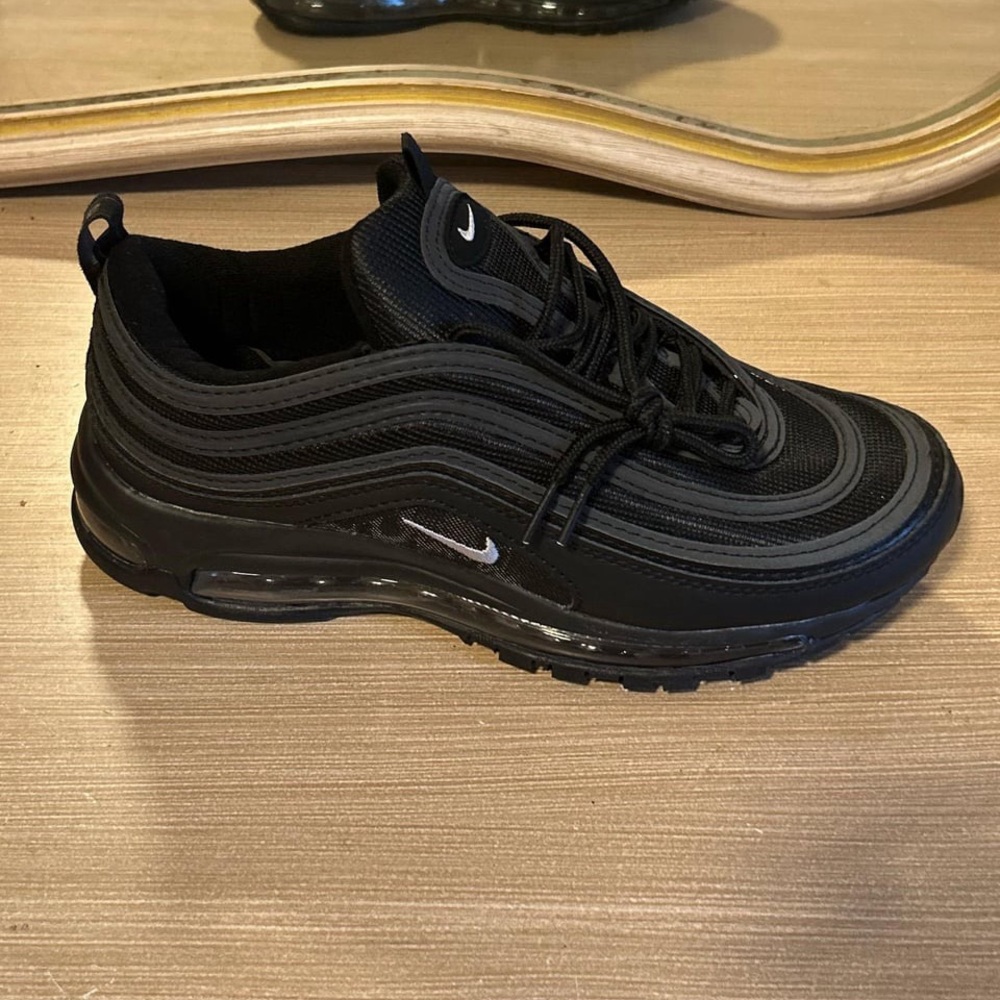 Nike Black Air Max 97 Sneakers with Visible Air Cushioning